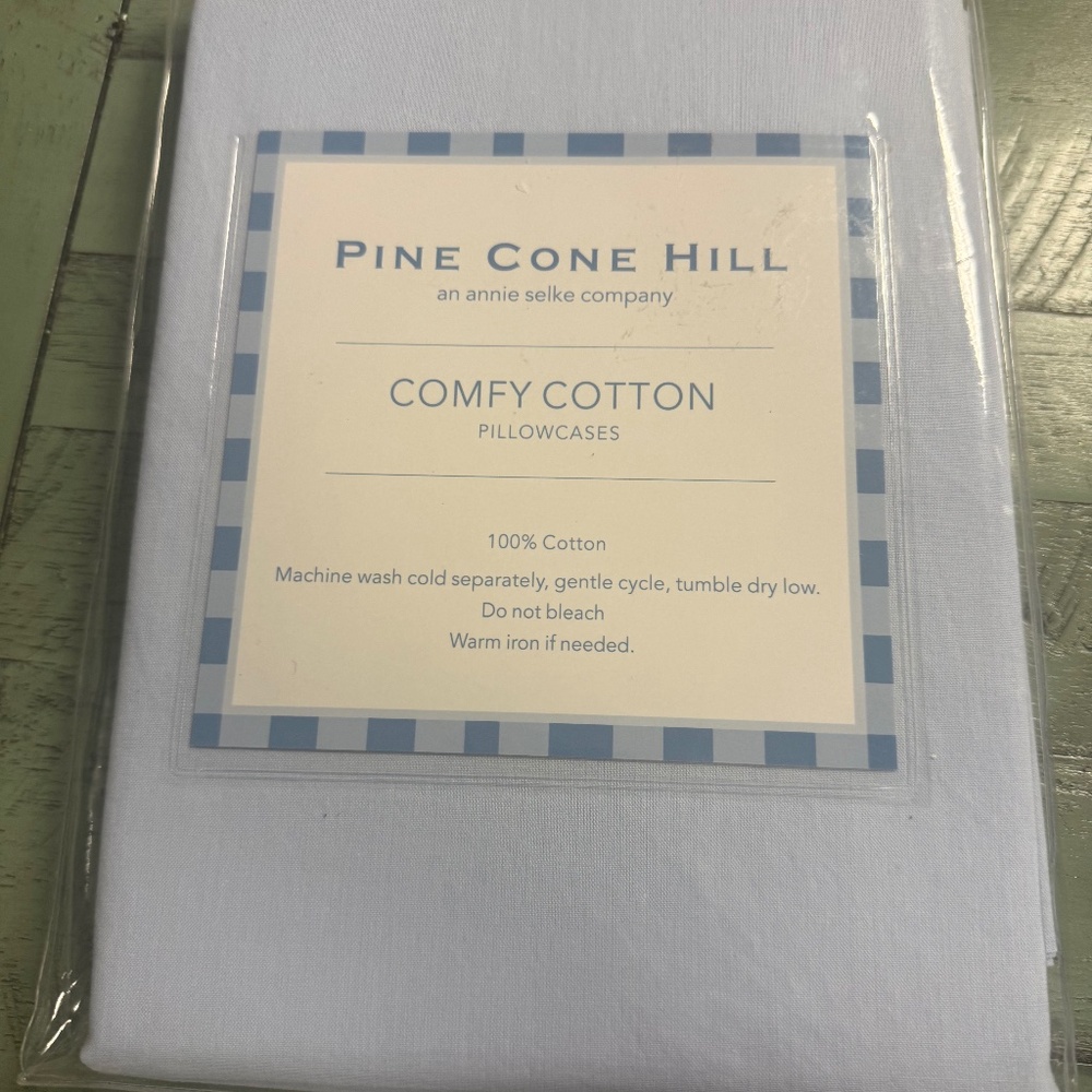 Pine Cone Hill Comfy Cotton Pillow Standard Soft Blue